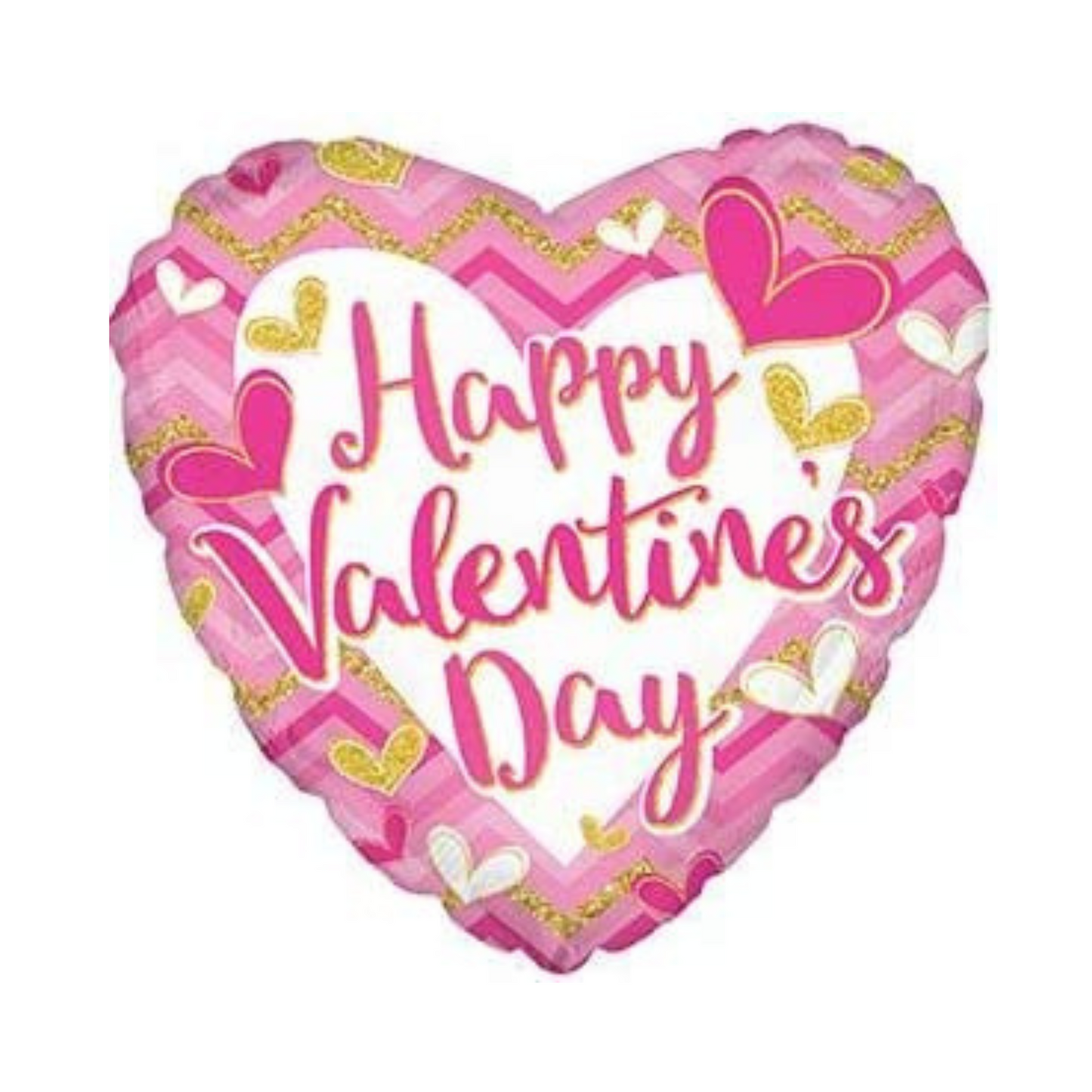 PMU Heart Shaped Happy Valentine's Day Balloons 18-Inch Mylar Idea Gift for Him or Her & Valentine Party Decorations