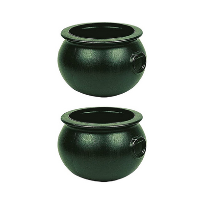 PMU Halloween 12 inch Cauldron Plastic Pot & Bucket - Halloween Party Favors- Candy Holder for Kids, Witches Green
