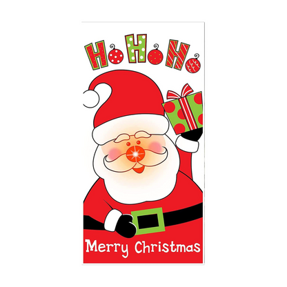 PMU Christmas Light Up Door Cover 30 Inch x 60 Inch and Flashlight Projector for Kids