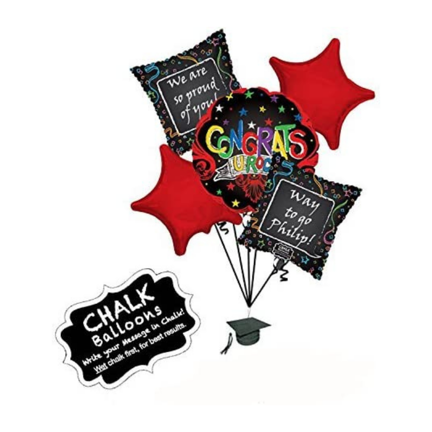 PMU Grad U Roc! Balloon Bouquet (5/pkg) Pkg/1