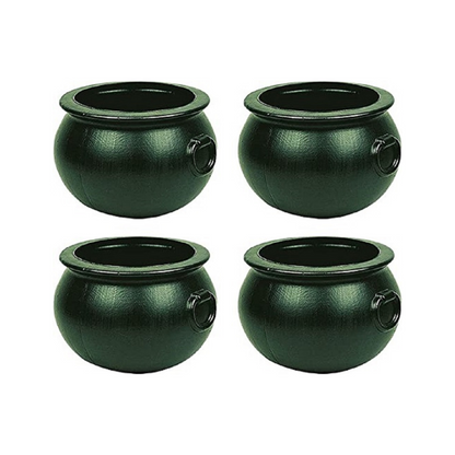 PMU Halloween 12 inch Cauldron Plastic Pot & Bucket - Halloween Party Favors- Candy Holder for Kids, Witches Green