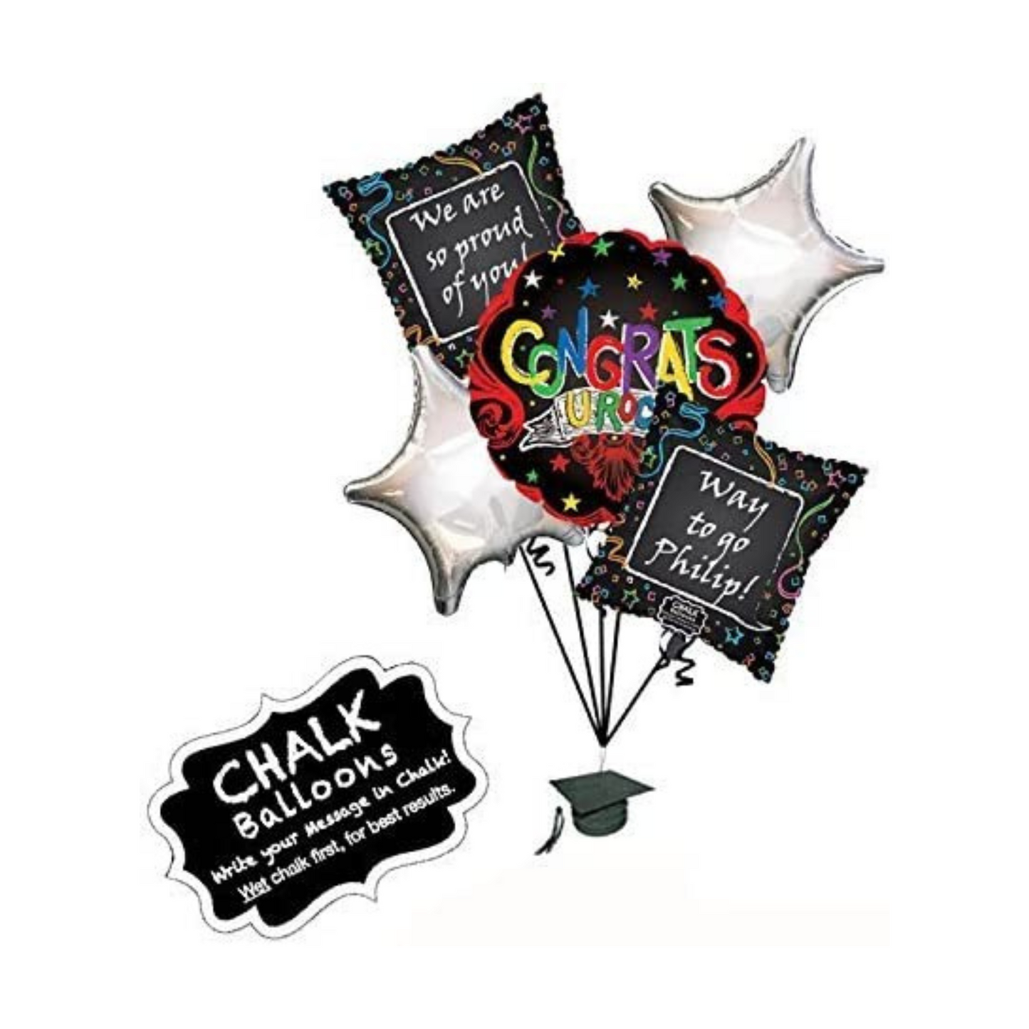 PMU Grad U Roc! Balloon Bouquet (5/pkg) Pkg/1