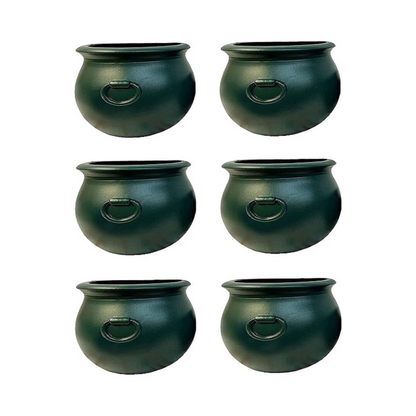 PMU Halloween 12 inch Cauldron Plastic Pot & Bucket - Halloween Party Favors- Candy Holder for Kids, Witches Green