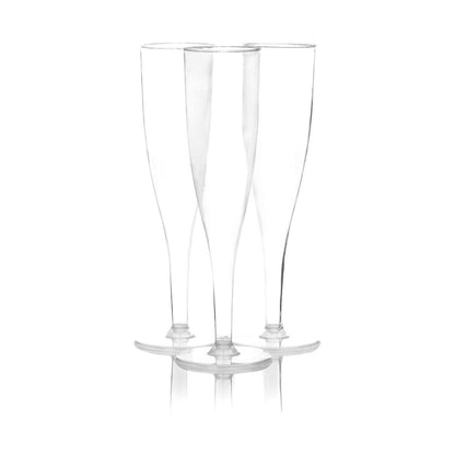 PMU Plastic Champagne Flutes 5 oz