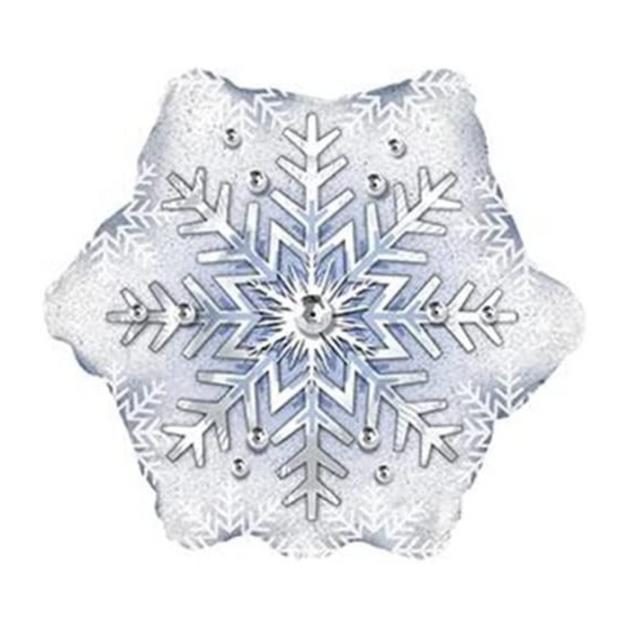 PMU 18 Inch Prism Pattern Snowflake Dots Mylar Balloon