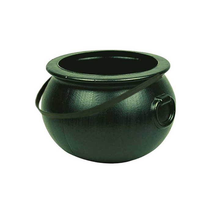 PMU Halloween 8 inch Cauldron Plastic Bucket - Halloween Party Favors - Candy Holder for Kids, Witches Green