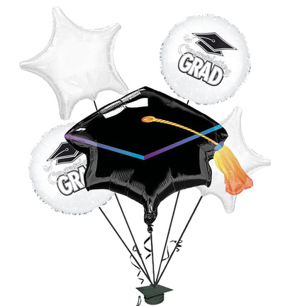 PMU Graduation "Congrats Grad" Foil Balloon Bouquet Pkg/5
