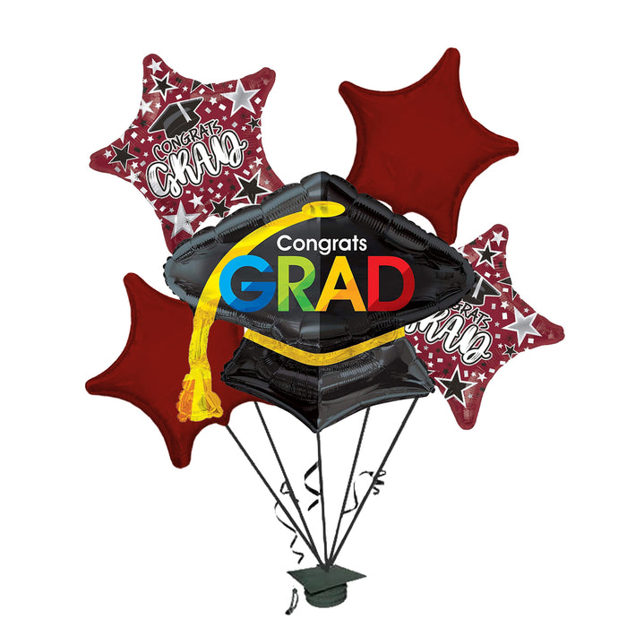 PMU Graduation "Congrats Grad" Foil Balloon Bouquet