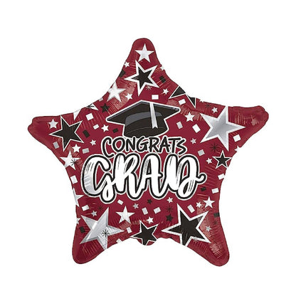 PMU Grad Congrats Star 18in Mylar Balloons