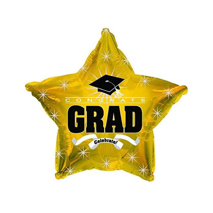 PMU Grad Congrats Star 18in Mylar Balloons