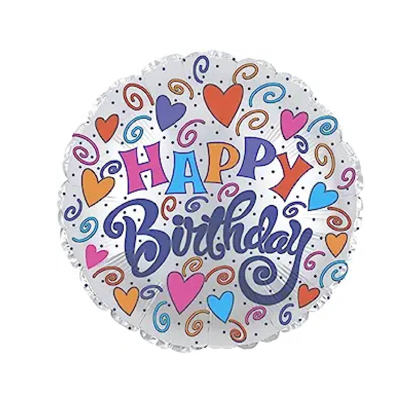 PMU Happy Birthday 18 Inch Mylar-Foil Balloon