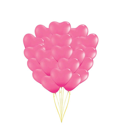 PMU Heart Shaped Balloons 15 Inch PartyTex Premium Latex Valentines Day, Weddings, Birthdays, Anniversaries, Engagements